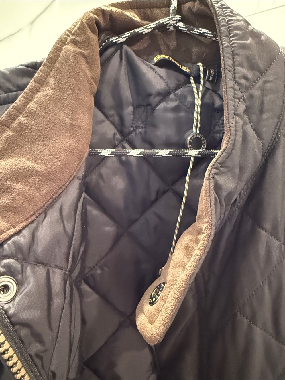 Barbour Quilted Black Inner Lining Vest - Picture 4 of 6